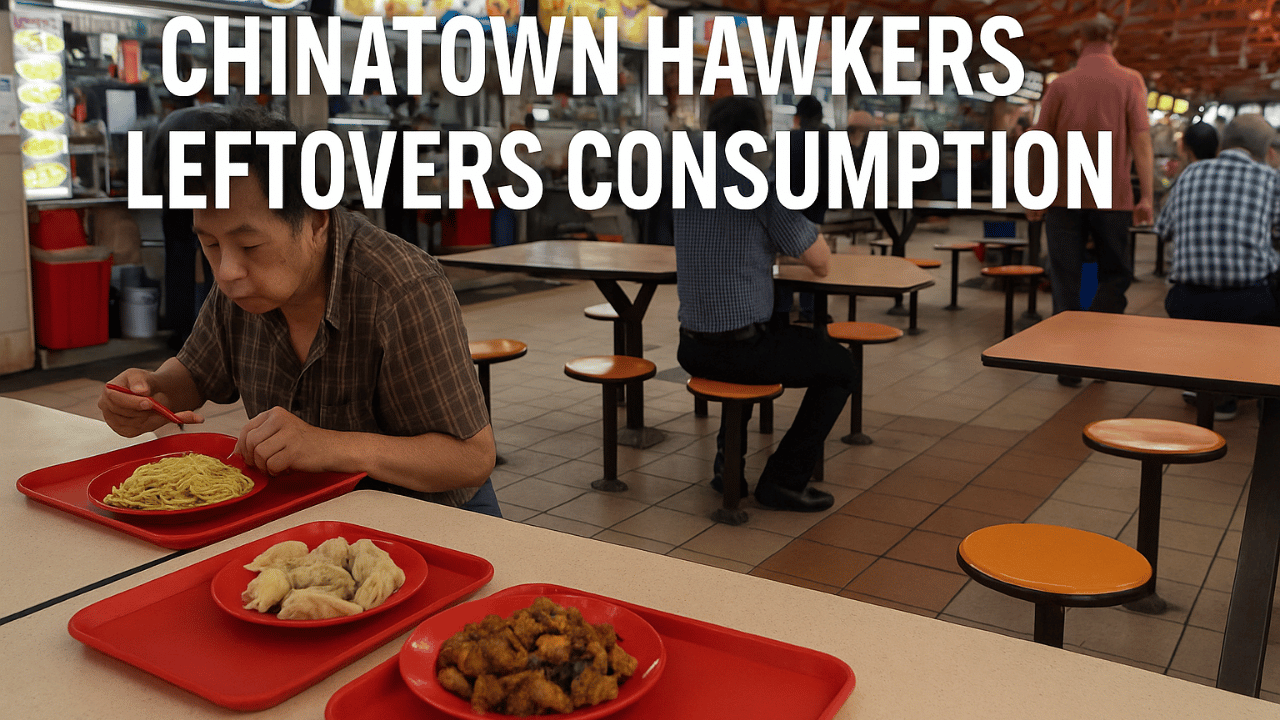 chinatown hawker leftovers consumption